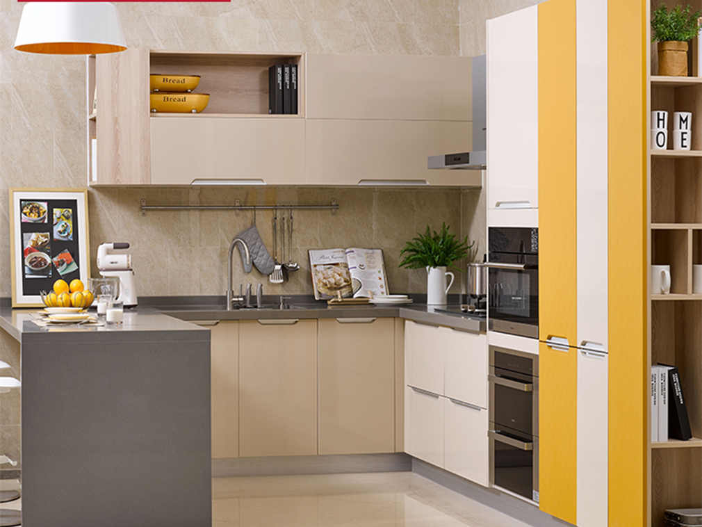 L-shaped kitchen interior design