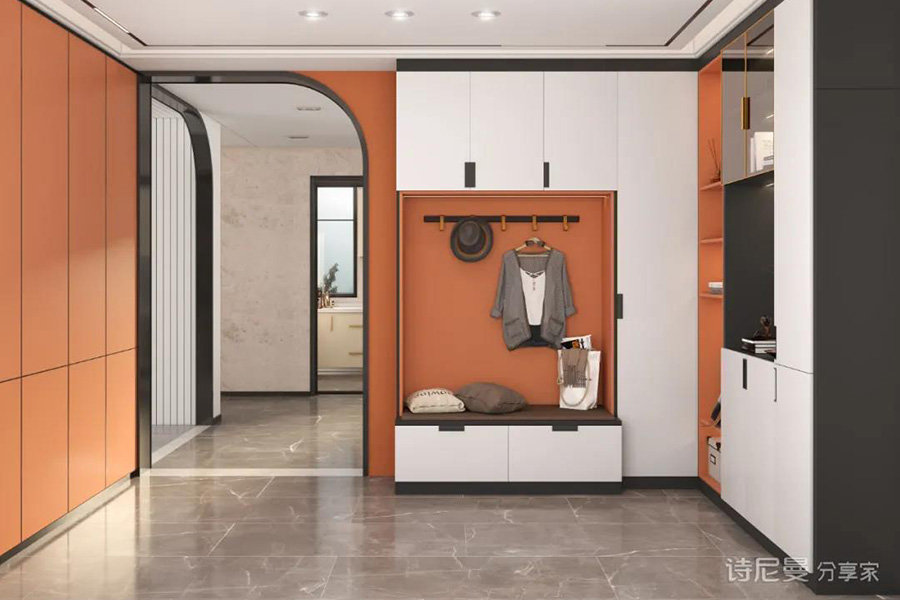 Orange+Black: Boldly Contrast Color to Create Elegant Modern Style Home Design