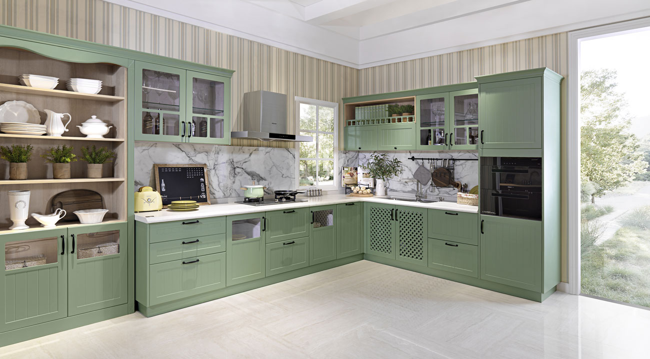 GREEN LIGHT SUMMER Kitchen Cabinets