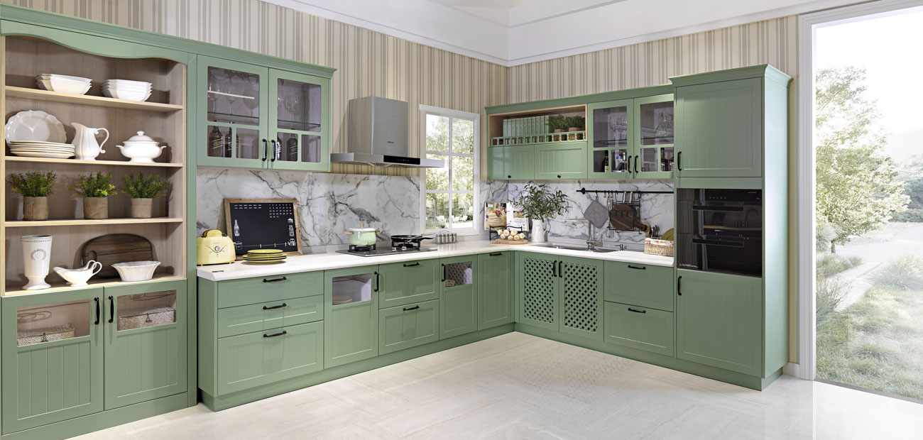 GREEN LIGHT SUMMER Kitchen Cabinets