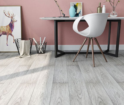 White & Gray Color European Standard Waterproof Flooring (WDA-1801A)