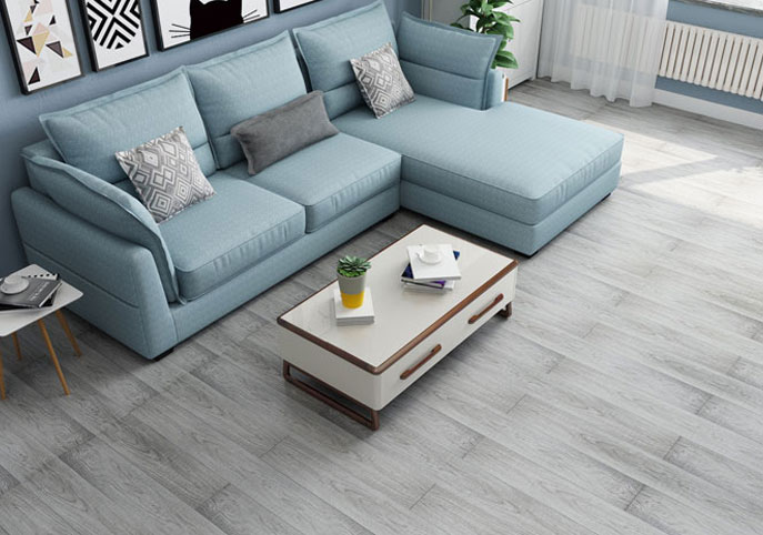 White & Gray Color European Standard Waterproof Flooring (WDA-1801A)