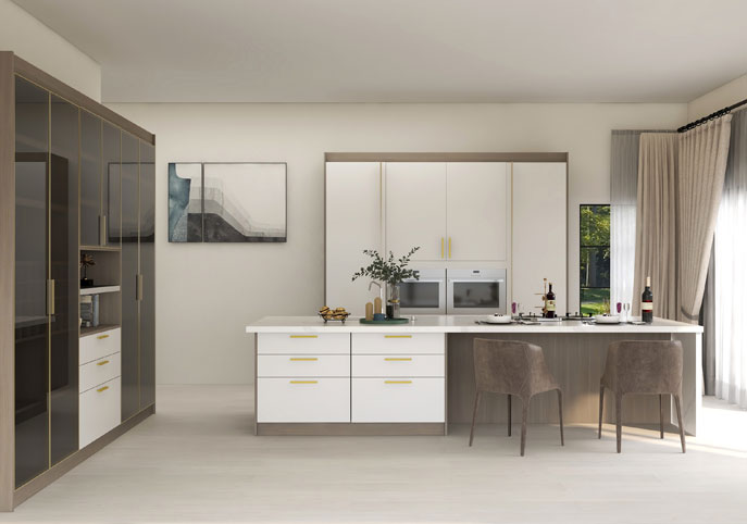 Pearl White Kitchen cabinet