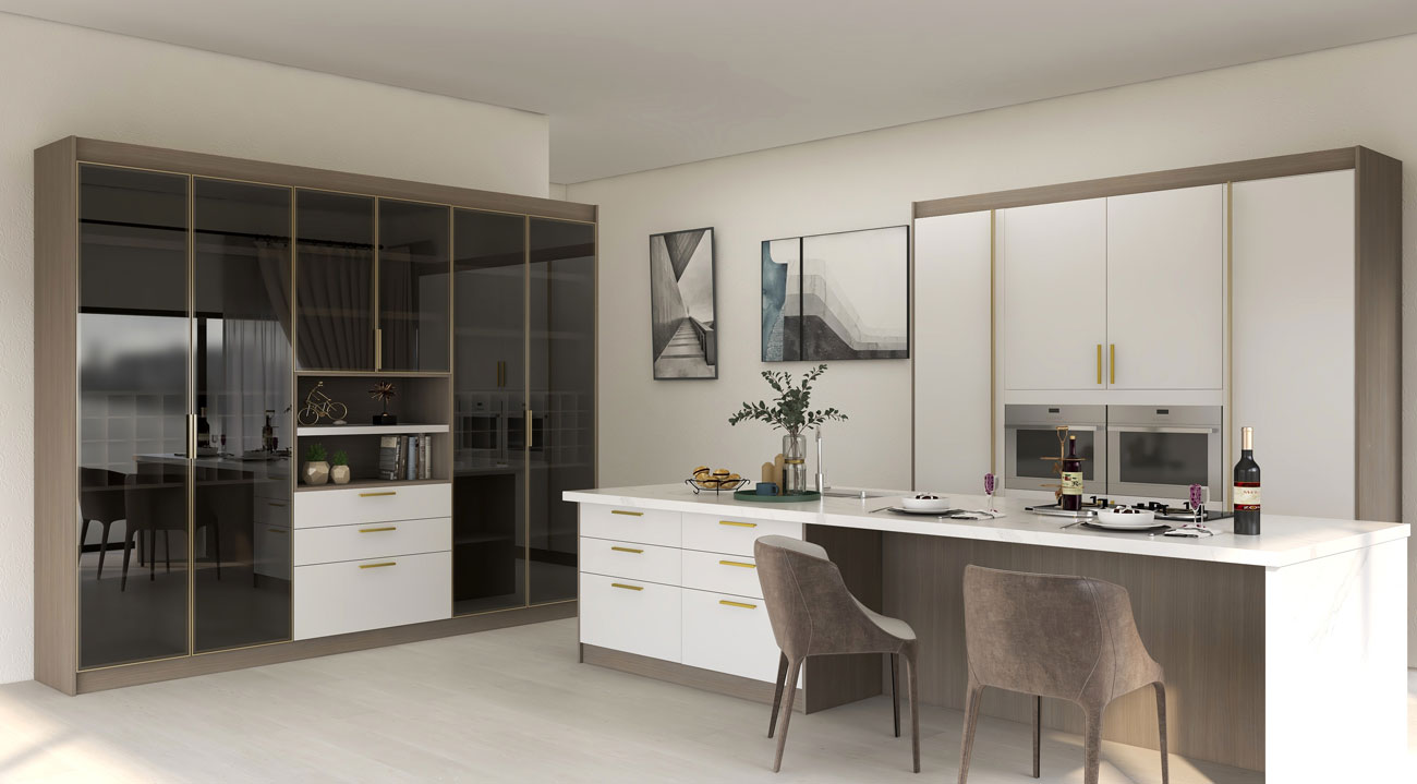 Pearl White Kitchen cabinet