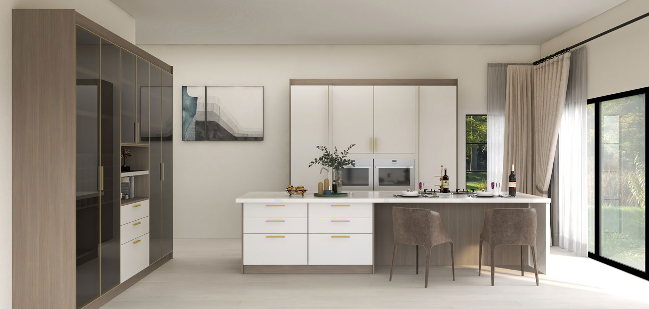 Pearl White Kitchen cabinet