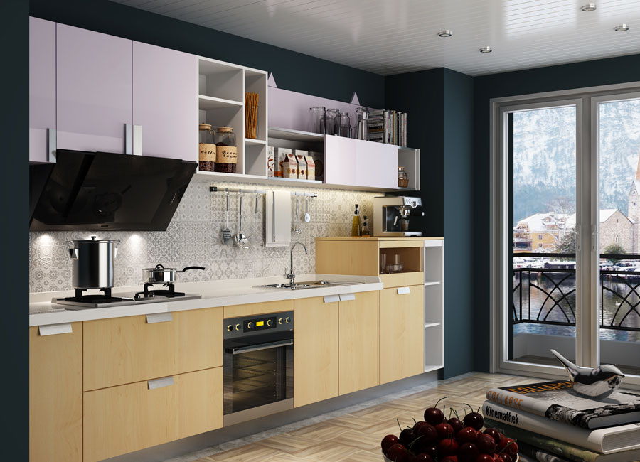 Melamine built outlet in cupboards