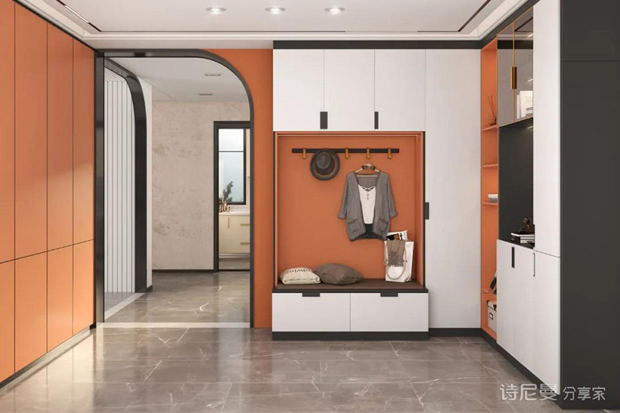 Orange+Black: Boldly Contrast Color to Create Elegant Modern Style Home Design