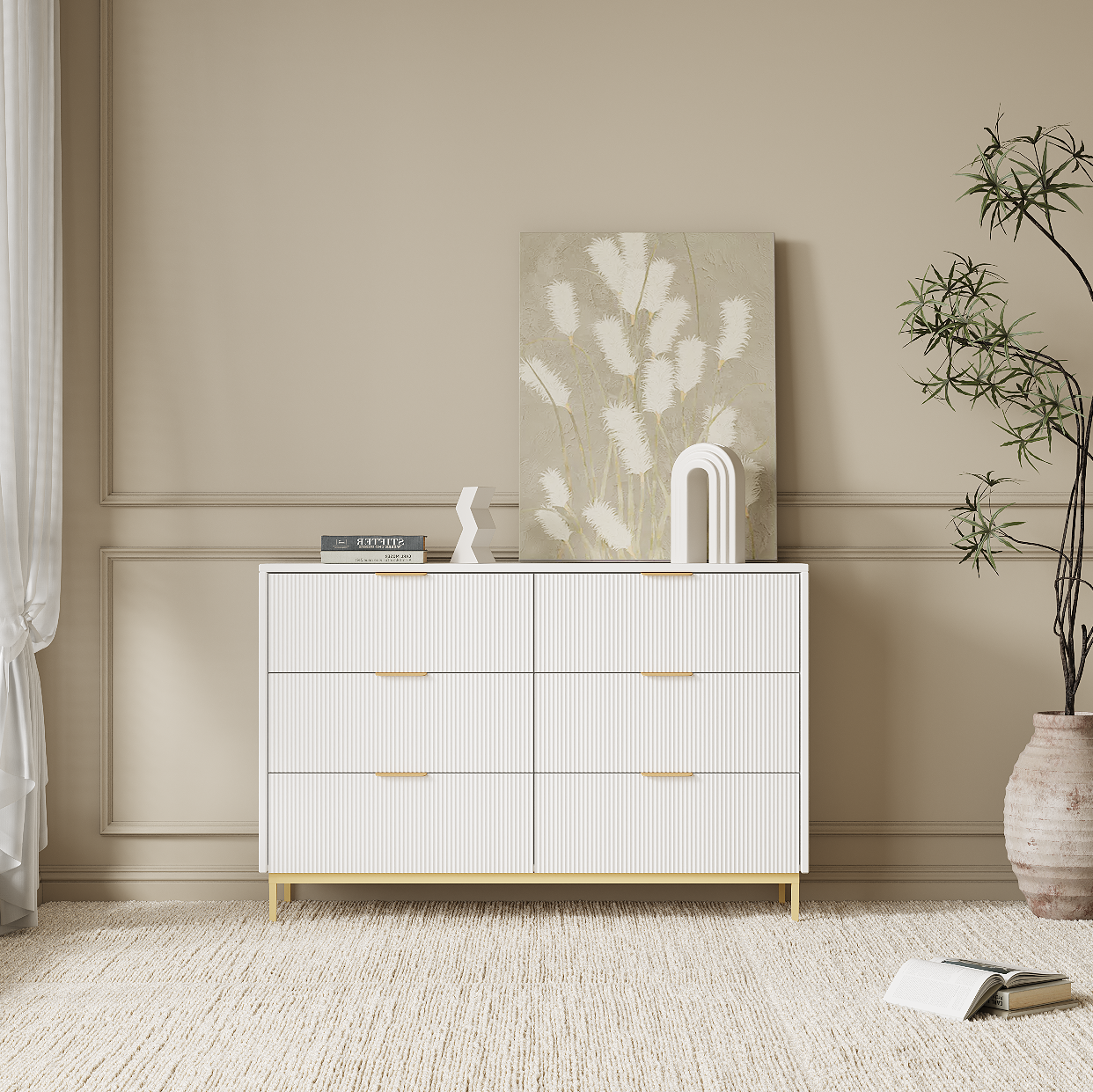 Vertical Grain Chest of Drawers
